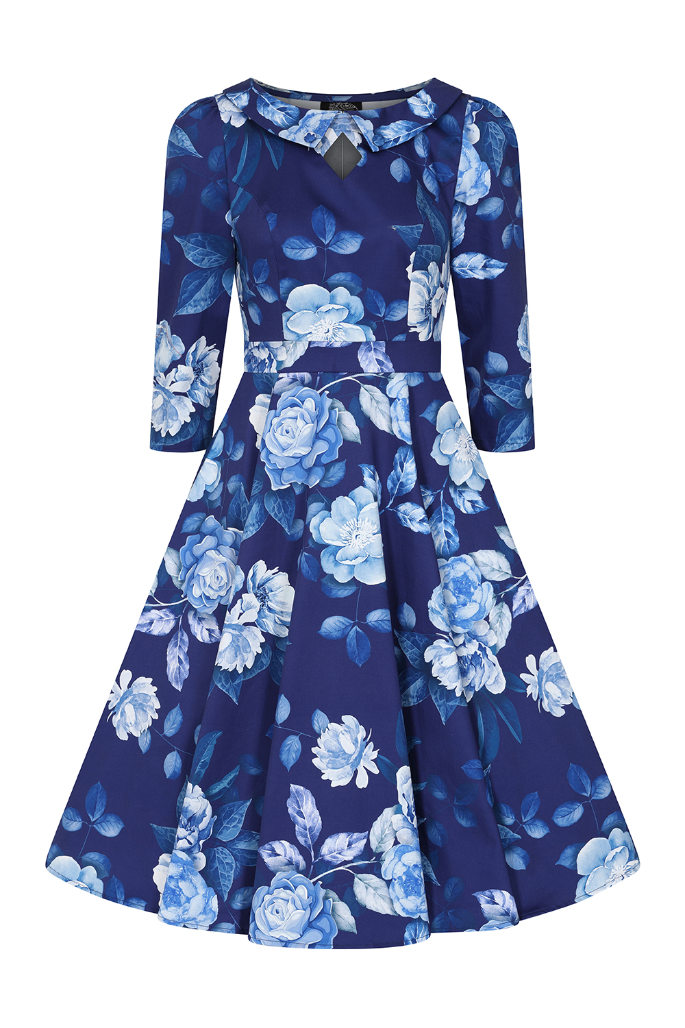 Dafney Blue Floral Swing Dress